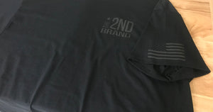 BLACKOUT 2nd PATRIOT(beard) shirt,  logo on front chest(back 2nd patriot print) Aprox 3 week lead