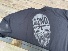 BLACKOUT 2nd PATRIOT(beard) shirt,  logo on front chest(back 2nd patriot print) Aprox 3 week lead