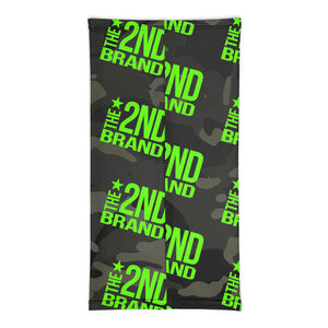 GREEN 2nd Brand logo on black muti (face shields ship separate from other orders)
